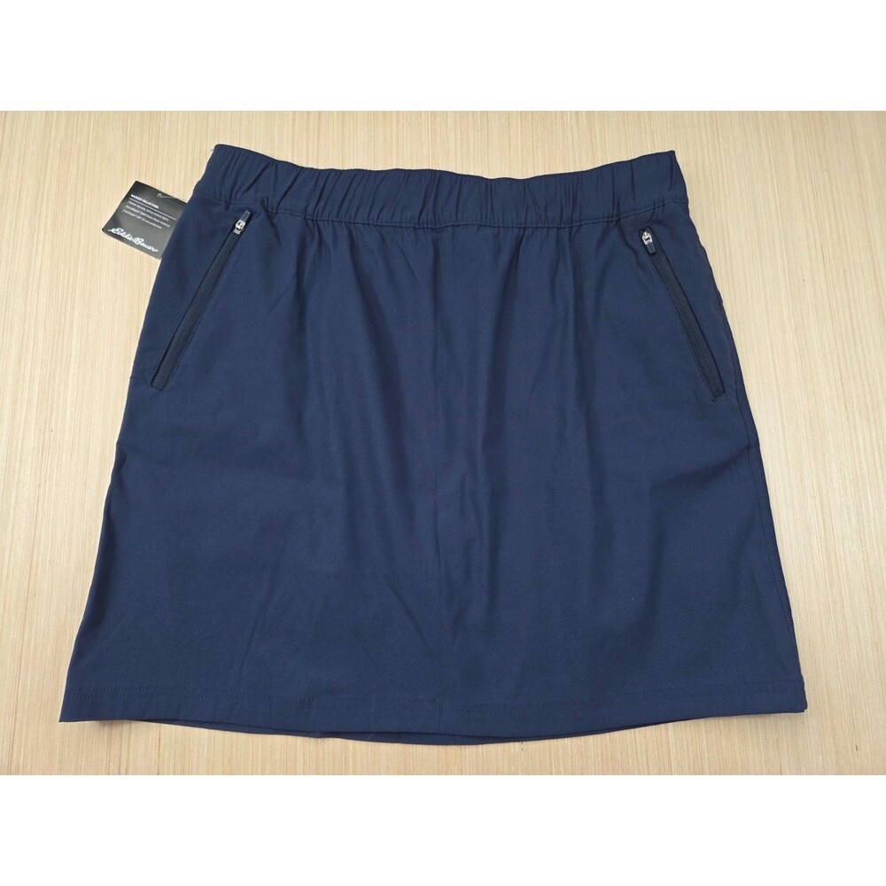 Eddie Bauer Skort Womens 14 Navy Rainier Pull On Hiking Outdoors Pickleball NWT